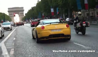 Video: Ferrari 599 GTB Novitec Rosso per le strade di Parigi