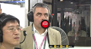 Reazione di Rowan Atkinson (alias Mr.Bean) all’incidente di Hamilton (VIDEO)