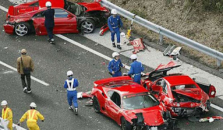 Video e foto dell’incidente tra supercar in Giappone