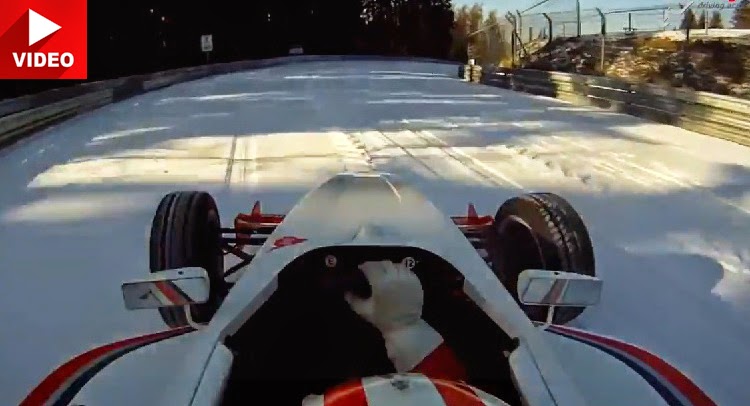 Il Nurburgring, la neve, una monoposto (VIDEO)