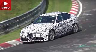 Nuova Alfa Romeo Giulia: continuano i test in pista (VIDEO)